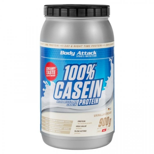 Obrazek BIAŁKO KAZEINOWE 100% - 900G WANILIA BODY ATTACK