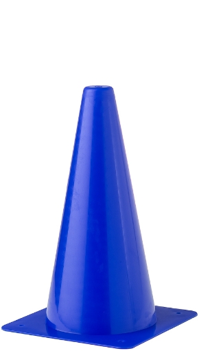 Obrazek Plastikowy stożek treningowy 30 cm - Niebieski 