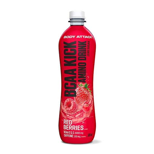 Obrazek BCAA KICK Czerwone Jagody - 500 ml Body Attack
