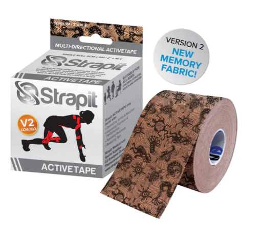 Obrazek ACTIVETAPE 5CM x 5M  - BEŻ/CZARNY