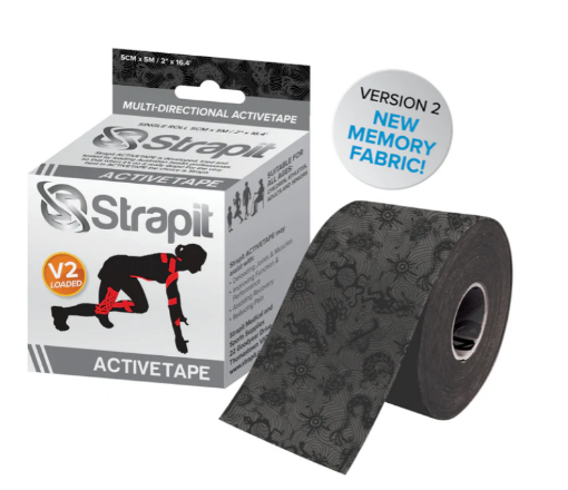 Obrazek Activetape 5 cm x 5 m - Szary/Czarny STRAPIT