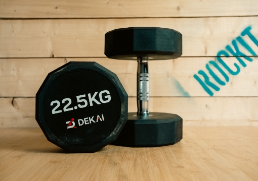 Obrazek Zestaw 2 gumowych hantli 22.5 kg - DEKAI