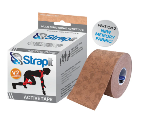 Obrazek ACTIVETAPE 7,5CM x 5M - BEŻ/BEŻ