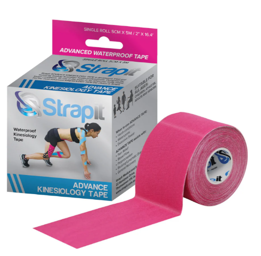 Obrazek Taśma do kinesiotapingu Advance 5cm x 5m Różowa – Strapit