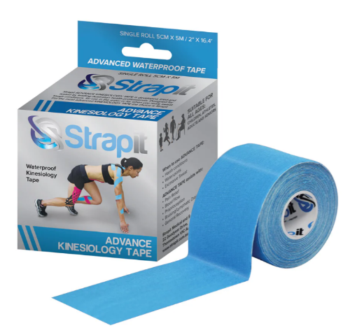 Obrazek Taśma do kinesiotapingu Advance 5cm x 5m Niebieska – Strapit