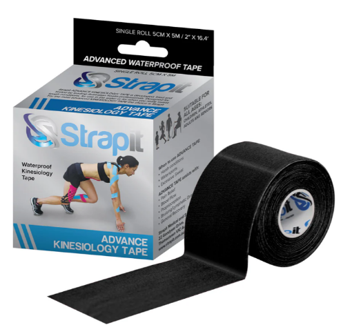 Obrazek Taśma do kinesiotapingu Advance 5cm x 5m Czarna – Strapit
