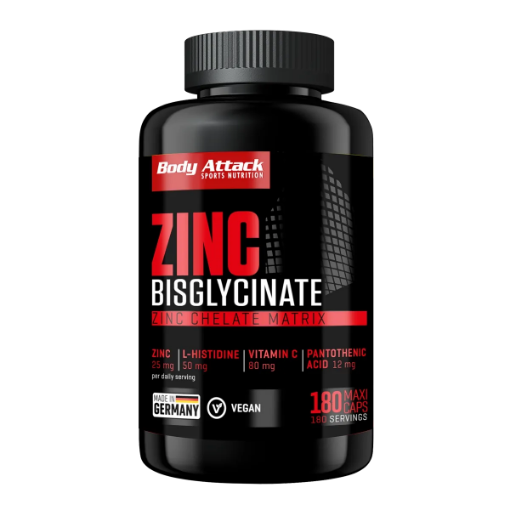 Obrazek Zinc Bisglycinate  (180 Kapsułek) Body Attack