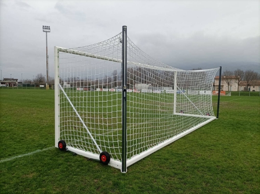 Obrazek Poarta fotbal aluminiu 7.32x2.44 m cu sistem de tensionare si transport