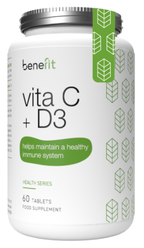 Obrazek Vitamina C + D3 - 60 Tabs Benefit
