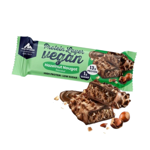 Obrazek Wegański baton proteinowy 55g - Nugat orzechowy
