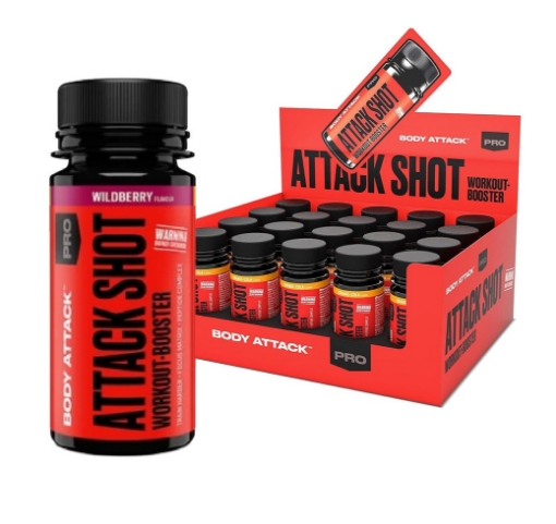 Obrazek ATTACK SHOTS 20 x 60ml - Dzika jagoda