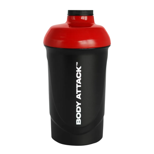 Obrazek SHAKER CZARNY/CZERWONY 600 ML BODY ATTACK