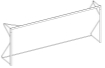 Obrazek Przenośna aluminiowa bramka piłkarska 5 × 2 m — Ø80 mm z siatką w zestawie — VI 6022
