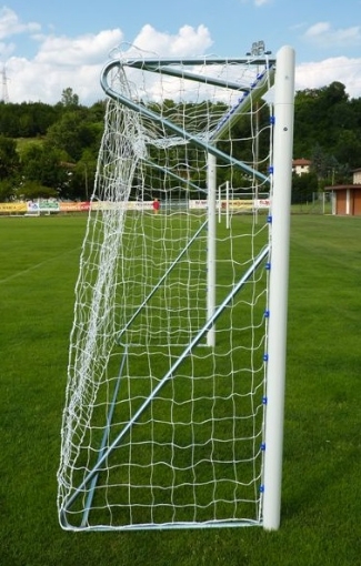 Obrazek Przenośna aluminiowa bramka piłkarska 5 × 2 m — Ø80 mm z siatką w zestawie — VI 6022
